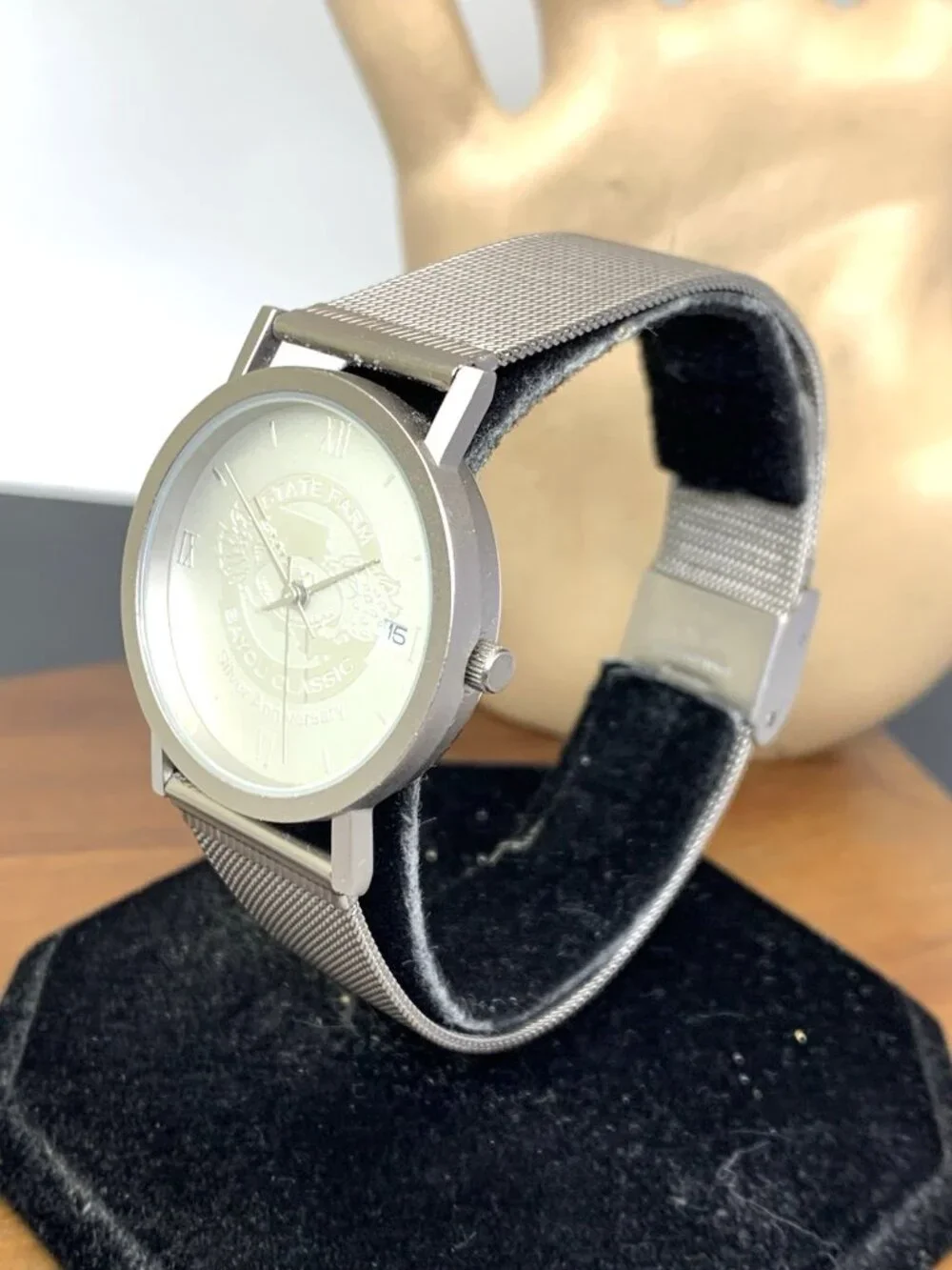 State Farm Bayou Classic Silver Anniversary Vintage 1998 Watch Quartz Steel 33mm